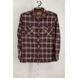 Kuhl Shirt Mens Large Brown Plaid Pockets LongSleeves